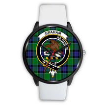 Load image into Gallery viewer, Graham of Menteith Modern Clans ,Silver Metal Mesh watch, leather steel watch, tartan watch, tartan watches, clan watch, scotland watch, merry christmas, cyber Monday, halloween, black Friday