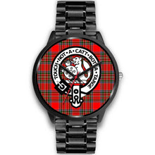 Load image into Gallery viewer, MacBean Modern Clans ,Black Metal Link watch, leather steel watch, tartan watch, tartan watches, clan watch, scotland watch, merry christmas, cyber Monday, halloween, black Friday