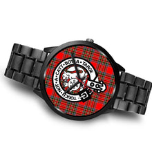 Load image into Gallery viewer, MacBean Modern Clans ,Brown Leather watch, leather steel watch, tartan watch, tartan watches, clan watch, scotland watch, merry christmas, cyber Monday, halloween, black Friday