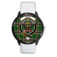 Load image into Gallery viewer, Gray Hunting Clans ,Silver Metal Mesh watch, leather steel watch, tartan watch, tartan watches, clan watch, scotland watch, merry christmas, cyber Monday, halloween, black Friday