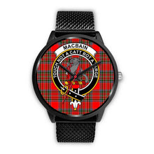Load image into Gallery viewer, Macbain Clans ,Rose Gold Metal Mesh watch, leather steel watch, tartan watch, tartan watches, clan watch, scotland watch, merry christmas, cyber Monday, halloween, black Friday