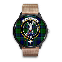 Load image into Gallery viewer, MacCallum Modern Clans ,Brown Leather watch, leather steel watch, tartan watch, tartan watches, clan watch, scotland watch, merry christmas, cyber Monday, halloween, black Friday