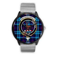 Load image into Gallery viewer, MacCorquodale Clans ,Rose Gold Metal Link watch, leather steel watch, tartan watch, tartan watches, clan watch, scotland watch, merry christmas, cyber Monday, halloween, black Friday