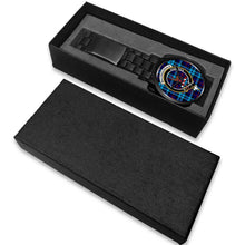 Load image into Gallery viewer, MacCorquodale Clans ,White Leather watch, leather steel watch, tartan watch, tartan watches, clan watch, scotland watch, merry christmas, cyber Monday, halloween, black Friday