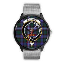 Load image into Gallery viewer, Guthrie Modern Clans ,Rose Gold Metal Link watch, leather steel watch, tartan watch, tartan watches, clan watch, scotland watch, merry christmas, cyber Monday, halloween, black Friday