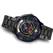 Load image into Gallery viewer, Guthrie Modern Clans ,Brown Leather watch, leather steel watch, tartan watch, tartan watches, clan watch, scotland watch, merry christmas, cyber Monday, halloween, black Friday