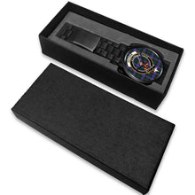 Load image into Gallery viewer, Guthrie Modern Clans ,White Leather watch, leather steel watch, tartan watch, tartan watches, clan watch, scotland watch, merry christmas, cyber Monday, halloween, black Friday