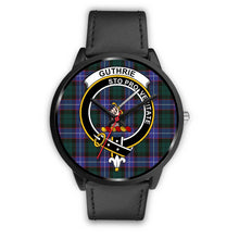 Load image into Gallery viewer, Guthrie Modern Clans ,Black Metal Mesh watch, leather steel watch, tartan watch, tartan watches, clan watch, scotland watch, merry christmas, cyber Monday, halloween, black Friday