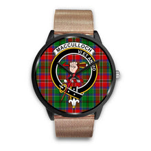 Load image into Gallery viewer, MacCulloch Clans ,Brown Leather watch, leather steel watch, tartan watch, tartan watches, clan watch, scotland watch, merry christmas, cyber Monday, halloween, black Friday