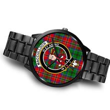 Load image into Gallery viewer, MacCulloch Clans ,Brown Leather watch, leather steel watch, tartan watch, tartan watches, clan watch, scotland watch, merry christmas, cyber Monday, halloween, black Friday