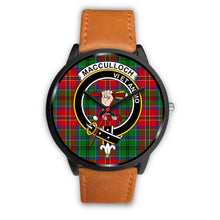 Load image into Gallery viewer, MacCulloch Clans ,Pink Leather watch, leather steel watch, tartan watch, tartan watches, clan watch, scotland watch, merry christmas, cyber Monday, halloween, black Friday