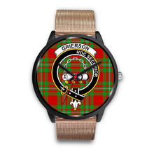 Load image into Gallery viewer, Grierson Clans ,Brown Leather watch, leather steel watch, tartan watch, tartan watches, clan watch, scotland watch, merry christmas, cyber Monday, halloween, black Friday