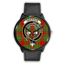 Load image into Gallery viewer, Grierson Clans ,Black Metal Mesh watch, leather steel watch, tartan watch, tartan watches, clan watch, scotland watch, merry christmas, cyber Monday, halloween, black Friday