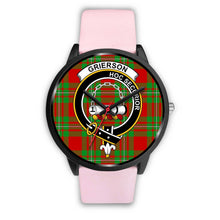 Load image into Gallery viewer, Grierson Clans ,Silver Metal Link watch, leather steel watch, tartan watch, tartan watches, clan watch, scotland watch, merry christmas, cyber Monday, halloween, black Friday