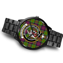 Load image into Gallery viewer, MacDonald Of Clan Ranald Clans ,Brown Leather watch, leather steel watch, tartan watch, tartan watches, clan watch, scotland watch, merry christmas, cyber Monday, halloween, black Friday
