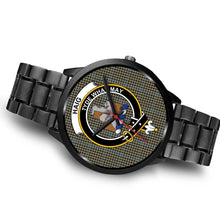 Load image into Gallery viewer, Haig Check Clans ,Brown Leather watch, leather steel watch, tartan watch, tartan watches, clan watch, scotland watch, merry christmas, cyber Monday, halloween, black Friday