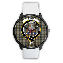 Load image into Gallery viewer, Haig Check Clans ,Silver Metal Mesh watch, leather steel watch, tartan watch, tartan watches, clan watch, scotland watch, merry christmas, cyber Monday, halloween, black Friday