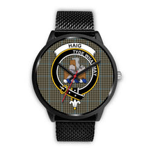 Load image into Gallery viewer, Haig Check Clans ,Rose Gold Metal Mesh watch, leather steel watch, tartan watch, tartan watches, clan watch, scotland watch, merry christmas, cyber Monday, halloween, black Friday