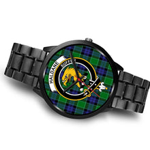 Load image into Gallery viewer, Haldane Clans ,Brown Leather watch, leather steel watch, tartan watch, tartan watches, clan watch, scotland watch, merry christmas, cyber Monday, halloween, black Friday