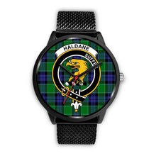 Load image into Gallery viewer, Haldane Clans ,Rose Gold Metal Mesh watch, leather steel watch, tartan watch, tartan watches, clan watch, scotland watch, merry christmas, cyber Monday, halloween, black Friday