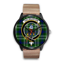 Load image into Gallery viewer, Haliburton Clans ,Brown Leather watch, leather steel watch, tartan watch, tartan watches, clan watch, scotland watch, merry christmas, cyber Monday, halloween, black Friday