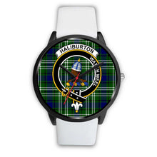 Load image into Gallery viewer, Haliburton Clans ,Silver Metal Mesh watch, leather steel watch, tartan watch, tartan watches, clan watch, scotland watch, merry christmas, cyber Monday, halloween, black Friday