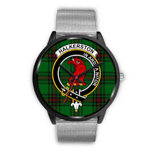 Load image into Gallery viewer, Halkerston Clans ,Rose Gold Metal Link watch, leather steel watch, tartan watch, tartan watches, clan watch, scotland watch, merry christmas, cyber Monday, halloween, black Friday