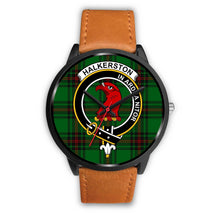 Load image into Gallery viewer, Halkerston Clans ,Pink Leather watch, leather steel watch, tartan watch, tartan watches, clan watch, scotland watch, merry christmas, cyber Monday, halloween, black Friday