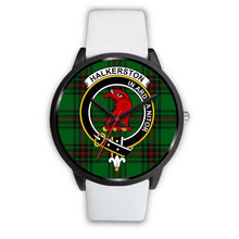 Load image into Gallery viewer, Halkerston Clans ,Silver Metal Mesh watch, leather steel watch, tartan watch, tartan watches, clan watch, scotland watch, merry christmas, cyber Monday, halloween, black Friday