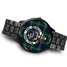 Load image into Gallery viewer, MacDonald Of The Isles Clans ,Brown Leather watch, leather steel watch, tartan watch, tartan watches, clan watch, scotland watch, merry christmas, cyber Monday, halloween, black Friday