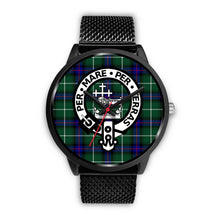 Load image into Gallery viewer, MacDonald Of The Isles Clans ,Silver Metal Link watch, leather steel watch, tartan watch, tartan watches, clan watch, scotland watch, merry christmas, cyber Monday, halloween, black Friday