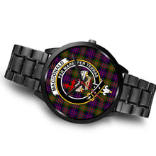 Load image into Gallery viewer, MacDonald Clans ,Brown Leather watch, leather steel watch, tartan watch, tartan watches, clan watch, scotland watch, merry christmas, cyber Monday, halloween, black Friday