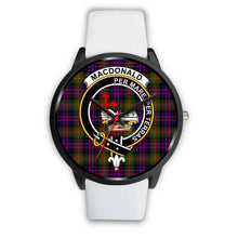 Load image into Gallery viewer, MacDonald Clans ,Silver Metal Mesh watch, leather steel watch, tartan watch, tartan watches, clan watch, scotland watch, merry christmas, cyber Monday, halloween, black Friday