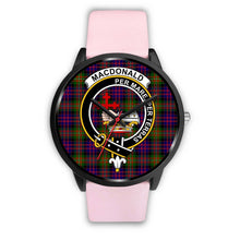 Load image into Gallery viewer, MacDonald Clans ,Silver Metal Link watch, leather steel watch, tartan watch, tartan watches, clan watch, scotland watch, merry christmas, cyber Monday, halloween, black Friday