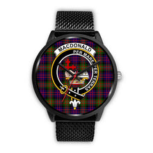 Load image into Gallery viewer, MacDonald Clans ,Rose Gold Metal Mesh watch, leather steel watch, tartan watch, tartan watches, clan watch, scotland watch, merry christmas, cyber Monday, halloween, black Friday