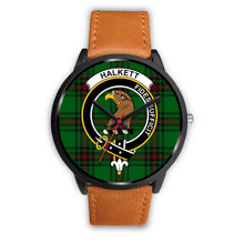 Load image into Gallery viewer, Halkett Clans ,Pink Leather watch, leather steel watch, tartan watch, tartan watches, clan watch, scotland watch, merry christmas, cyber Monday, halloween, black Friday