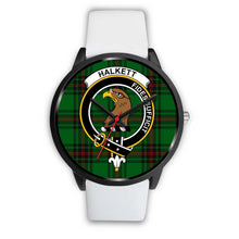 Load image into Gallery viewer, Halkett Clans ,Silver Metal Mesh watch, leather steel watch, tartan watch, tartan watches, clan watch, scotland watch, merry christmas, cyber Monday, halloween, black Friday