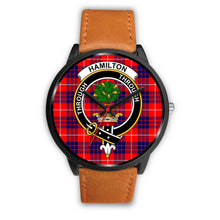 Load image into Gallery viewer, Hamilton Modern Clans ,Pink Leather watch, leather steel watch, tartan watch, tartan watches, clan watch, scotland watch, merry christmas, cyber Monday, halloween, black Friday