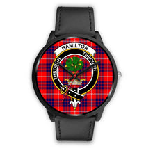 Load image into Gallery viewer, Hamilton Modern Clans ,Black Metal Mesh watch, leather steel watch, tartan watch, tartan watches, clan watch, scotland watch, merry christmas, cyber Monday, halloween, black Friday