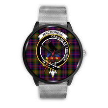 Load image into Gallery viewer, MacDonnell Clans ,Rose Gold Metal Link watch, leather steel watch, tartan watch, tartan watches, clan watch, scotland watch, merry christmas, cyber Monday, halloween, black Friday