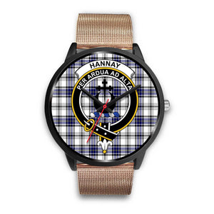 Hannay Clans ,Brown Leather watch, leather steel watch, tartan watch, tartan watches, clan watch, scotland watch, merry christmas, cyber Monday, halloween, black Friday