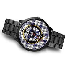 Load image into Gallery viewer, Hannay Clans ,Brown Leather watch, leather steel watch, tartan watch, tartan watches, clan watch, scotland watch, merry christmas, cyber Monday, halloween, black Friday