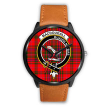 Load image into Gallery viewer, MacDougall Clans ,Pink Leather watch, leather steel watch, tartan watch, tartan watches, clan watch, scotland watch, merry christmas, cyber Monday, halloween, black Friday