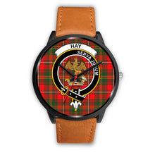 Load image into Gallery viewer, Hay Modern Clans ,White Leather watch, leather steel watch, tartan watch, tartan watches, clan watch, scotland watch, merry christmas, cyber Monday, halloween, black Friday