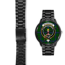 Load image into Gallery viewer, Henderson Modern Clans ,Black Leather watch, leather steel watch, tartan watch, tartan watches, clan watch, scotland watch, merry christmas, cyber Monday, halloween, black Friday