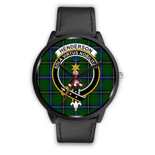 Load image into Gallery viewer, Henderson Modern Clans ,Black Metal Mesh watch, leather steel watch, tartan watch, tartan watches, clan watch, scotland watch, merry christmas, cyber Monday, halloween, black Friday