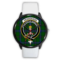 Load image into Gallery viewer, Henderson Modern Clans ,Silver Metal Mesh watch, leather steel watch, tartan watch, tartan watches, clan watch, scotland watch, merry christmas, cyber Monday, halloween, black Friday
