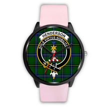Load image into Gallery viewer, Henderson Modern Clans ,Silver Metal Link watch, leather steel watch, tartan watch, tartan watches, clan watch, scotland watch, merry christmas, cyber Monday, halloween, black Friday