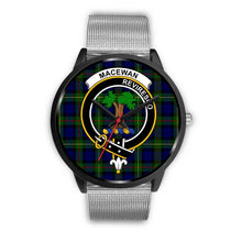 Load image into Gallery viewer, MacEwan Clans ,Rose Gold Metal Mesh watch, leather steel watch, tartan watch, tartan watches, clan watch, scotland watch, merry christmas, cyber Monday, halloween, black Friday