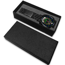 Load image into Gallery viewer, MacEwan Clans ,White Leather watch, leather steel watch, tartan watch, tartan watches, clan watch, scotland watch, merry christmas, cyber Monday, halloween, black Friday